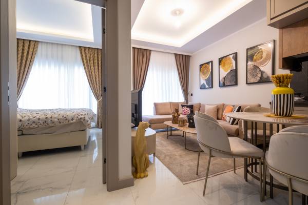 Alanya'nın Yeni Elit Bir Konut Kompleksinde 1+1 Mobilyalı Kiralık Daire