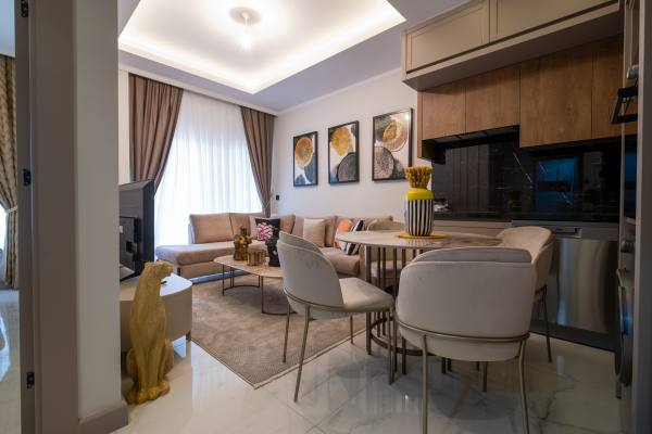 Alanya'nın Yeni Elit Bir Konut Kompleksinde 1+1 Mobilyalı Kiralık Daire