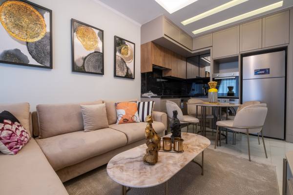 Alanya'nın Yeni Elit Bir Konut Kompleksinde 1+1 Mobilyalı Kiralık Daire