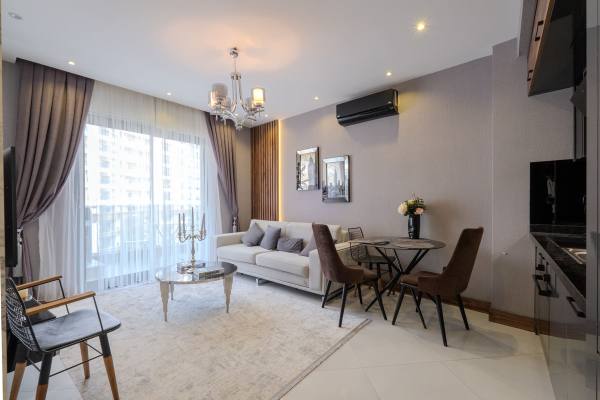 Mahmutlar Sirenity Residence sitesinde kiralık 1+1 eşyalı daire, Alanya