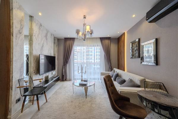 Mahmutlar Sirenity Residence sitesinde kiralık 1+1 eşyalı daire, Alanya