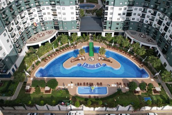 Mahmutlar Sirenity Residence sitesinde kiralık 1+1 eşyalı daire, Alanya