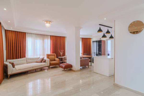 Spacious 2+1 Furnished Apartment with Sea View in Tosmur, Alanya