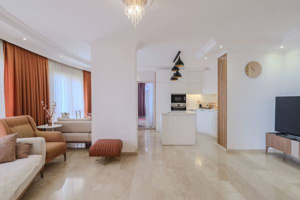 Spacious 2+1 Furnished Apartment with Sea View in Tosmur, Alanya