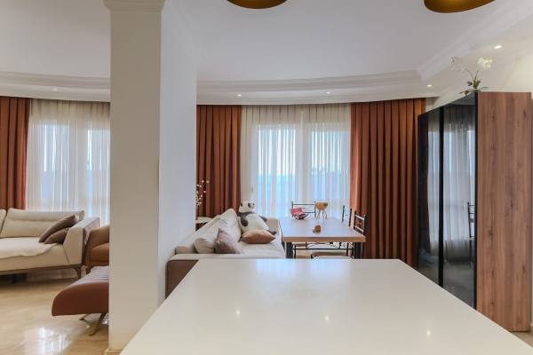 Spacious 2+1 Furnished Apartment with Sea View in Tosmur, Alanya