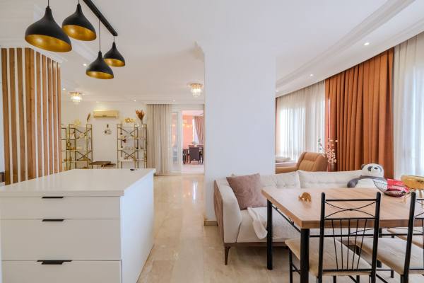 Spacious 2+1 Furnished Apartment with Sea View in Tosmur, Alanya