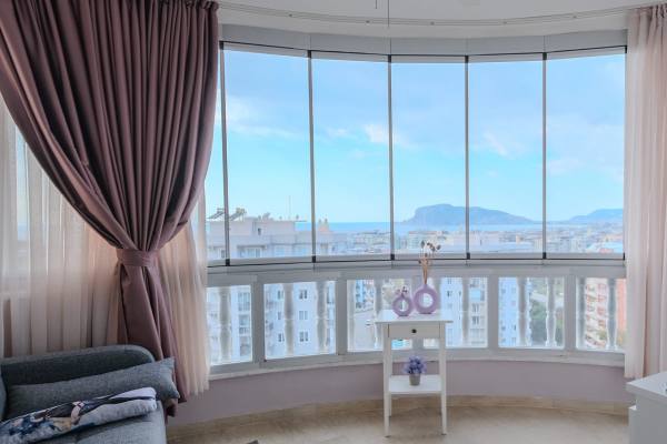 Spacious 2+1 Furnished Apartment with Sea View in Tosmur, Alanya