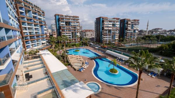 Alanyanın Merkez Bölgesi Cikcilli Mahallesi Crystal Park 2 Sitesinde Uzun Dönem Kiralık