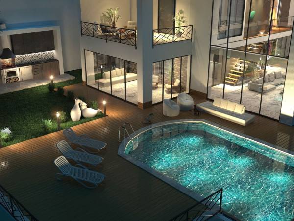 Alanya Tepe Mahallesi'nde Deniz, Kale ve Şehir Manzaralı Müstakil Villa