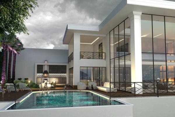 Alanya Tepe Mahallesi'nde Deniz, Kale ve Şehir Manzaralı Müstakil Villa