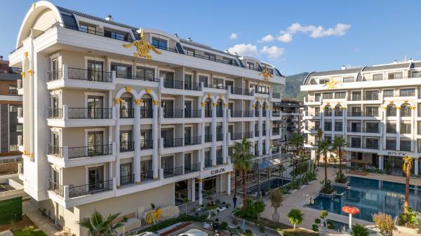Alanya, Oba Voyage Deluxe Sitesinde Satılık 1+1 Yatırımlık Daire