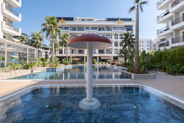 Alanya, Oba Voyage Deluxe Sitesinde Satılık 1+1 Yatırımlık Daire