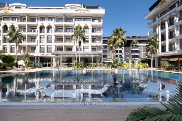 Alanya, Oba Voyage Deluxe Sitesinde Satılık 1+1 Yatırımlık Daire